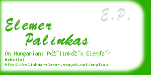 elemer palinkas business card